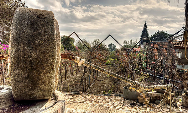 The olive press at Bel Ofri Farm. Image by Matzliach Photoart.