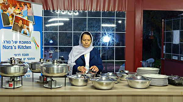 Nurah Husaisi in her restaurant in Daliat el-Carmel. Photo: Courtesy.